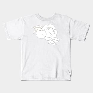 peony in black and white Kids T-Shirt